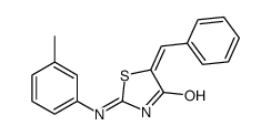 5-亚苄基-2-(3-甲基苯胺基)-1,3-噻唑-4-酮 结构式