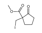 1-(碘甲基)-2-氧代环戊烷羧酸甲酯 结构式