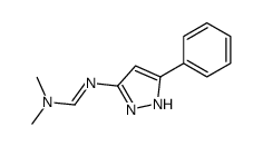 N,N-二甲基-N'-(5-苯基-1H-吡唑-3-基)甲脒 结构式