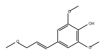 (E)-2,6-二甲氧基-4-(3-甲氧基-1-丙烯基)苯酚 结构式
