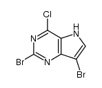 2,7-二溴-4-氯-5H-吡咯并[3,2-d]嘧啶 结构式