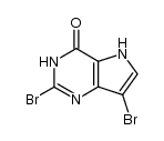 2,7-二溴-3,5-二氢-4H-吡咯并[3,2-d]嘧啶-4-酮 结构式