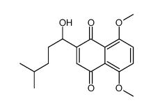 2-(1-羟基-4-甲基戊基)-5,8-二甲氧基-1,4-萘二酮 结构式