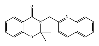 2,3-二氢-2,2-二甲基-3-(2-喹啉基甲基)-4H-1,3-苯并恶嗪-4-酮 结构式