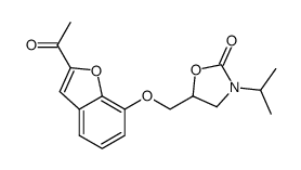 2-Oxazolidinone, 5-[[(2-acetyl-7-benzofuranyl)oxy]methyl]-3-(1-methylethyl)- 结构式