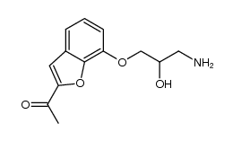 1-[7-(3-氨基-2-羟基丙氧基)-2-苯并呋喃基]乙酮 结构式