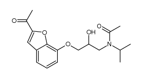Acetamide, N-[3-[(2-acetyl-7-benzofuranyl)oxy]-2-hydroxypropyl]-N-(1-methylethyl)- 结构式