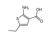 2-氨基-5-乙基噻吩-3-甲酸 结构式