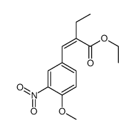 Butanoic acid, 2-[(4-methoxy-3-nitrophenyl)methylene]-, ethyl ester 结构式
