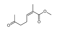 (2E)-2-甲基-6-氧代-2-庚烯酸甲酯 结构式