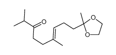 2,6-二甲基-9-(2-甲基-1,3-二氧戊环-2-基)-6-壬烯-3-酮 结构式