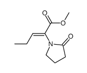 (Z)-2-(2-氧代吡咯烷-1-基)戊-2-烯酸甲酯 结构式