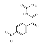 N-[3-(4-硝基苯基)-3-氧代丙-1-烯-2-基]乙酰胺 结构式