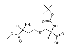 Nα-叔丁氧羰基胱硫醚 α'-甲酯 结构式
