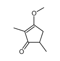 3-甲氧基-2,5-二甲基环戊-2-烯-1-酮 结构式