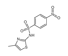 N-(4-甲基-2-噻唑基)-4-硝基苯磺酰胺 结构式