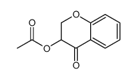 4H-1-Benzopyran-4-one, 3-(acetyloxy)-2,3-dihydro- 结构式
