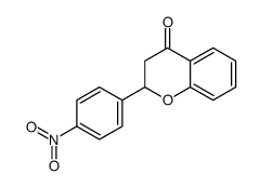 2-(4-硝基苯基)-2,3-二氢-4H-1-苯并吡喃-4-酮 结构式