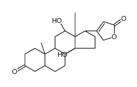 (5beta)-12β,14-二羟基-3-氧代心甾-20(22)-烯内酯 结构式