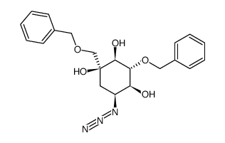 (1S,2S,3R,4S,5S)-1-azido-3-O-benzyl-5-((benzyloxy)methyl)cyclohexane-2,3,4,5-tetrol 结构式