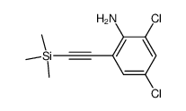 2,4-二氯-6-[2-(三甲基硅基)乙炔基]苯胺 结构式