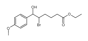 5-溴-6-羟基-6-(4-甲氧基苯基)己酸乙酯 结构式