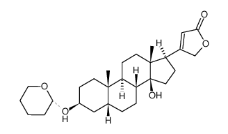 14-羟基-3β-四氢吡喃氧基-5β-心甾-20(22)-烯内酯 结构式