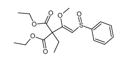 Propanedioic acid, ethyl[1-methoxy-2-(phenylsulfinyl)ethenyl]-, diethyl ester, (E)- (9CI) 结构式