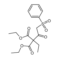 2-乙基-2-[2-(苯磺酰基)乙酰基]丙二酸二乙酯 结构式