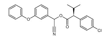 S-(+)-2-(4-氯苯基)异戊酸α-氰基-3-苯氧基苄酯 结构式