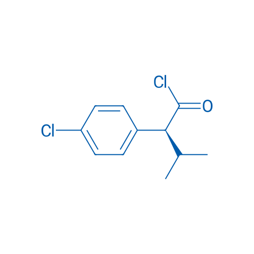 S-(+)-2-(4-氯苯基)-3-甲基丁酰氯 结构式