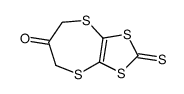 2-硫代-5H-1,3-二硫杂环戊并[4,5-b][1,4]二硫杂环庚-6(7H)-酮 结构式