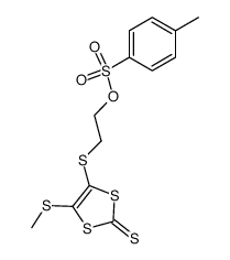 1,3-Dithiole-2-thione, 4-[[2-[[(4-methylphenyl)sulfonyl]oxy]ethyl]thio]-5-(methylthio)- 结构式