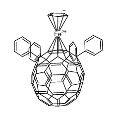 Iron, (η5-2,4-cyclopentadien-1-yl)[(1,2,3,4,5-η)-9,12,15,18-tetrahydro-6,9,12,15,18-pentaphenyl[5,6]fulleren-C60-Ih-1(6H)-yl]- 结构式