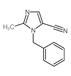 1-苄基-2-甲基-1H-咪唑-5-甲腈 结构式