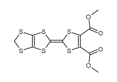2-(1,3-二硫杂环戊并[4,5-d][1,3]二硫杂环戊二烯-2-亚基)-1,3-二硫杂环戊二烯-4,5-二羧酸二甲酯 结构式