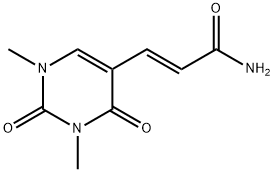 (E)-3-(1,2,3,4-四氢-1,3-二甲基-2,4-二氧代-5-嘧啶基)-2-丙烯酰胺 结构式