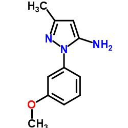 1-(3-甲氧基苯基)-3-甲基-1H-吡唑-5-胺 结构式