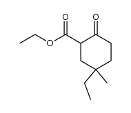 5-乙基-5-甲基-2-氧代环己甲酸乙酯 结构式