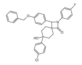 (3R,4β,7α)-7-(4-chlorophenyl)-2-(4-fluorophenyl)-7-hydroxy-3-[4-(phenylMethoxy)phenyl]-2-azaspiro[3.5]nonan-1-one 结构式