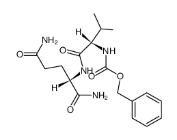 N-苄氧羰基-L-缬氨酰-L-谷氨酰胺 结构式
