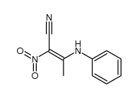 2-Butenenitrile, 2-nitro-3-(phenylamino)- 结构式