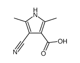 4-氰基-2,5-二甲基-1H-吡咯-3-羧酸 结构式