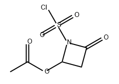 2-乙酰氧基-4-氧代氮杂环丁烷-1-磺酰氯 结构式