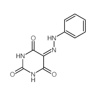 5-(苯基亚肼基)-1,3-二氮杂环己烷-2,4,6-三酮 结构式