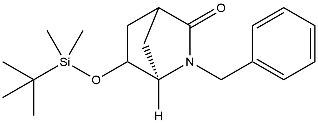 (1R-endo)-2-苄基-6-叔丁基二甲基硅氧基-2-氮杂双环[2.2.1]庚-3-酮 结构式