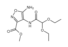 5-氨基-4-(2,2-二乙氧基乙酰氨基)异恶唑-3-羧酸甲酯 结构式