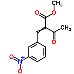 2-(3-硝基苯亚甲基)乙酰乙酸甲酯 结构式
