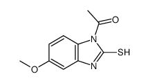 Ethanone, 1-(2,3-dihydro-5-methoxy-2-thioxo-1H-benzimidazol-1-yl)- 结构式