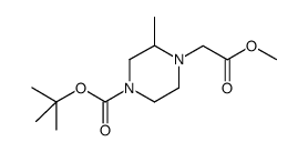 1-Piperazineacetic acid, 4-[(1,1-dimethylethoxy)carbonyl]-2-methyl-, methyl ester 结构式